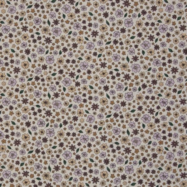 Dekodruck Swafing mit kleine Blümchen auf Beige